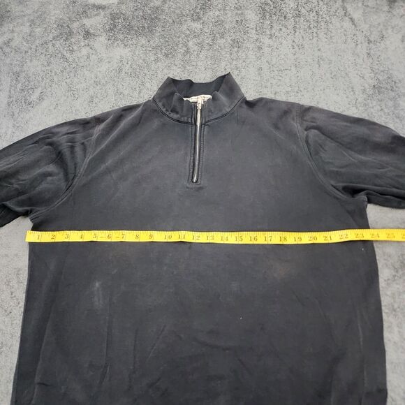 PETER MILLAR Men's 1/4 Zip Pullover Black Sweater Size L - Picture 9 of 14